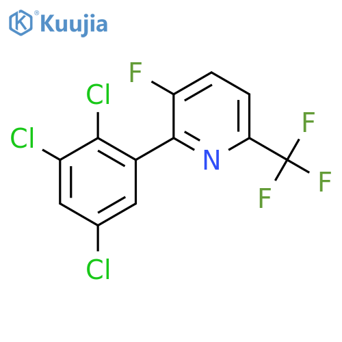 3-Fluoro-2-(2,3,5-trichlorophenyl)-6-(trifluoromethyl)pyridine structure