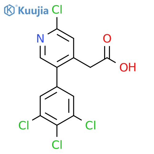 2-Chloro-5-(3,4,5-trichlorophenyl)pyridine-4-acetic acid structure