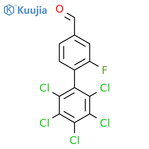 2-Fluoro-2',3',4',5',6'-pentachlorobiphenyl-4-carboxaldehyde structure