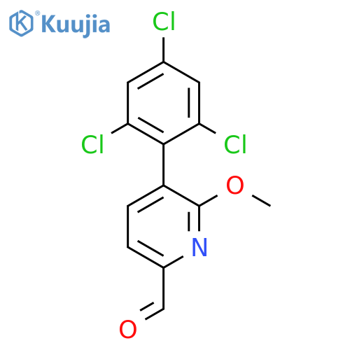 6-Methoxy-5-(2,4,6-trichlorophenyl)picolinaldehyde structure