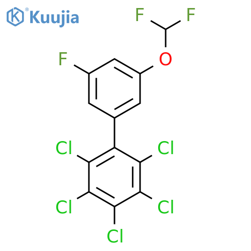5'-(Difluoromethoxy)-3'-fluoro-2,3,4,5,6-pentachlorobiphenyl structure