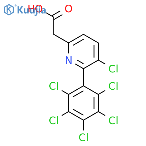 3-Chloro-2-(perchlorophenyl)pyridine-6-acetic acid structure