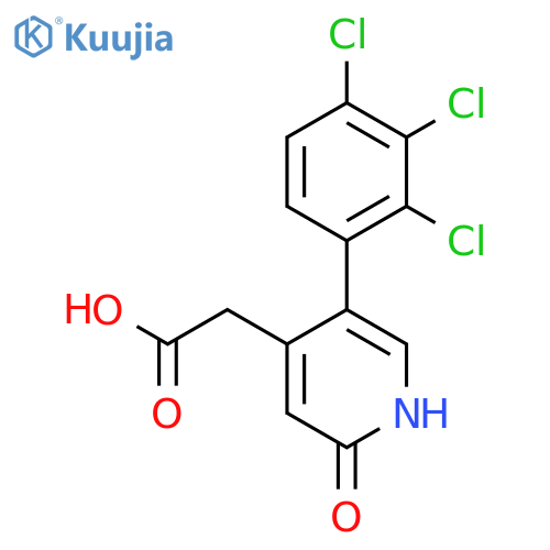 2-Hydroxy-5-(2,3,4-trichlorophenyl)pyridine-4-acetic acid structure