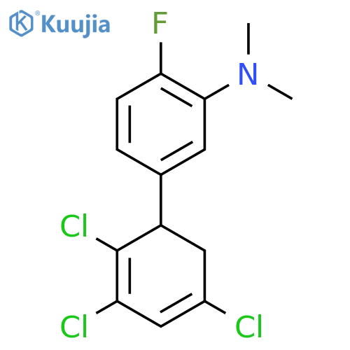 [2-Fluoro-5-(2,3,5-trichlorocyclohexa-2,4-dienyl)-phenyl]-dimethyl-amine structure