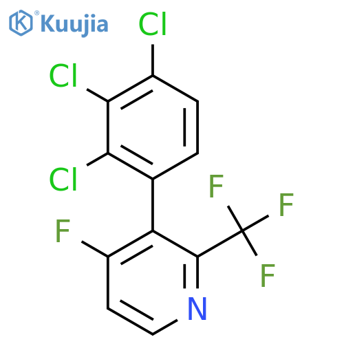 4-Fluoro-3-(2,3,4-trichlorophenyl)-2-(trifluoromethyl)pyridine structure
