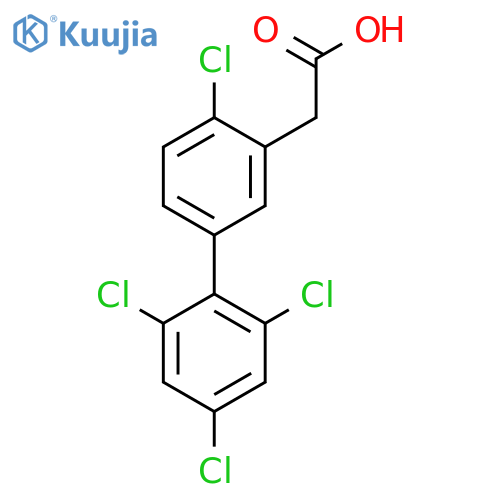 4,2',4',6'-Tetrachlorobiphenyl-3-acetic acid structure