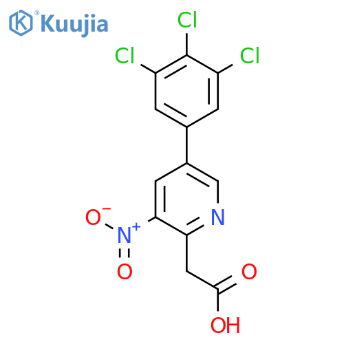 3-Nitro-5-(3,4,5-trichlorophenyl)pyridine-2-acetic acid structure