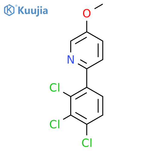 5-Methoxy-2-(2,3,4-trichlorophenyl)pyridine structure