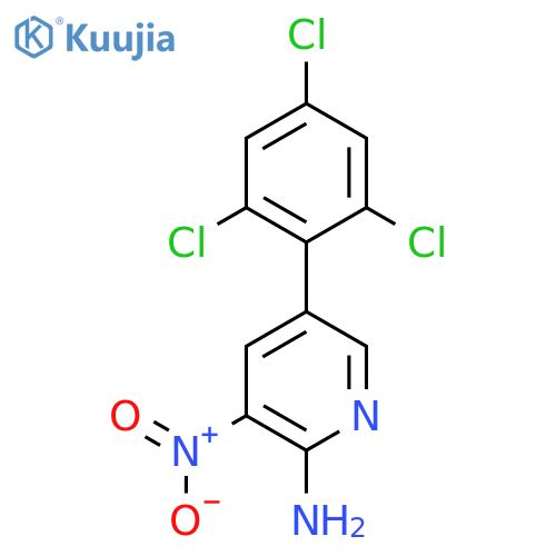 2-Amino-3-nitro-5-(2,4,6-trichlorophenyl)pyridine structure