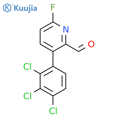 6-Fluoro-3-(2,3,4-trichlorophenyl)picolinaldehyde structure