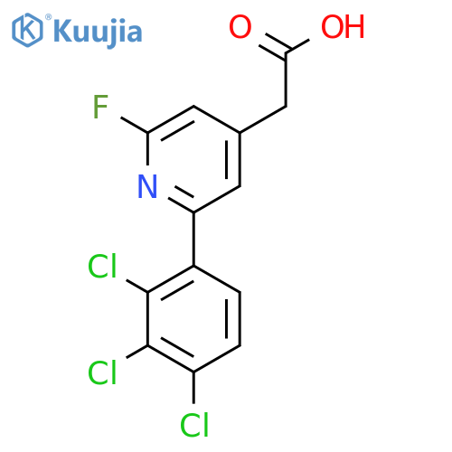 2-Fluoro-6-(2,3,4-trichlorophenyl)pyridine-4-acetic acid structure