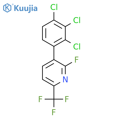 2-Fluoro-3-(2,3,4-trichlorophenyl)-6-(trifluoromethyl)pyridine structure