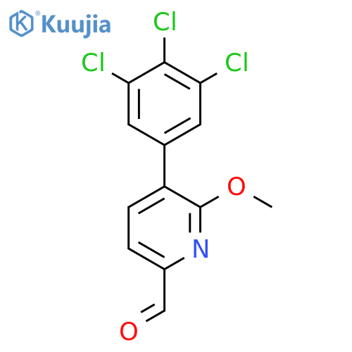 6-Methoxy-5-(3,4,5-trichlorophenyl)picolinaldehyde structure