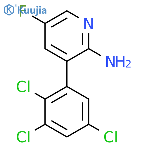 2-Amino-5-fluoro-3-(2,3,5-trichlorophenyl)pyridine structure