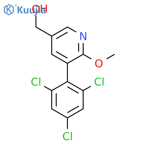 2-Methoxy-3-(2,4,6-trichlorophenyl)pyridine-5-methanol structure