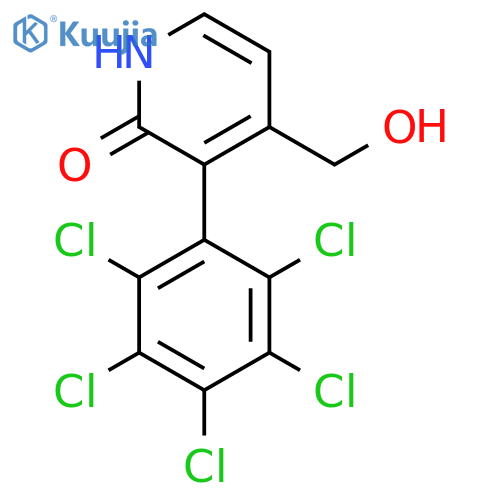 2-Hydroxy-3-(perchlorophenyl)pyridine-4-methanol structure