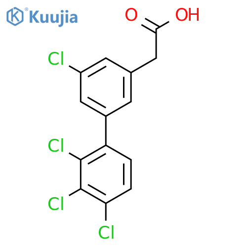 5,2',3',4'-Tetrachlorobiphenyl-3-acetic acid structure