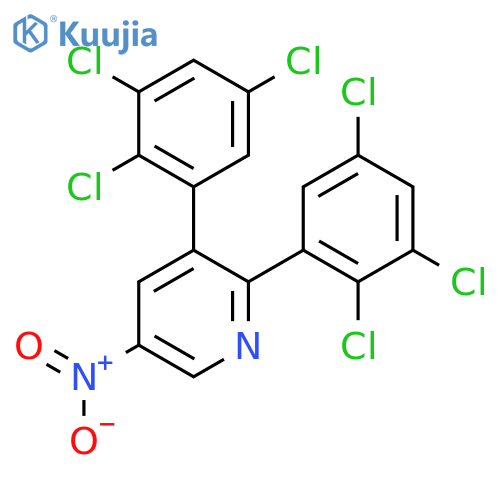 2,3-Bis(2,3,5-trichlorophenyl)-5-nitropyridine structure