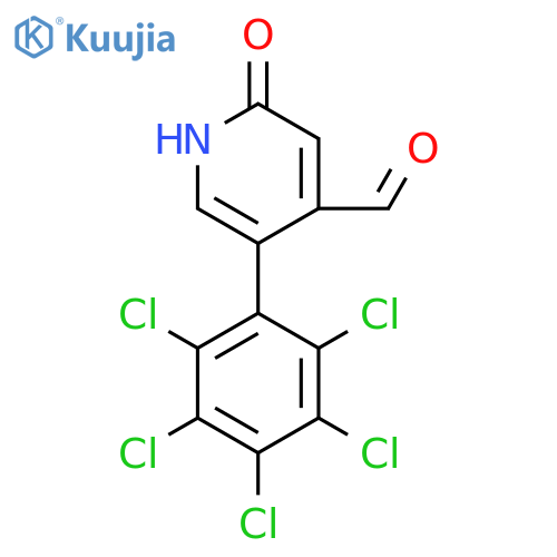 2-Hydroxy-5-(perchlorophenyl)isonicotinaldehyde structure