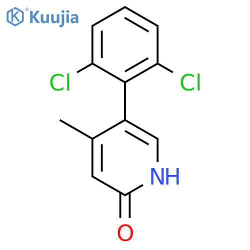 5-(2,6-Dichlorophenyl)-2-hydroxy-4-methylpyridine structure