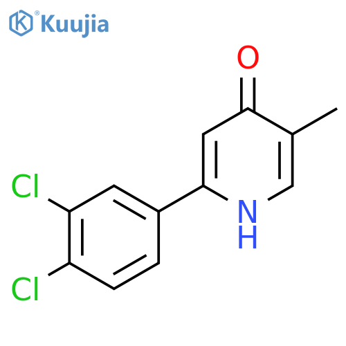 2-(3,4-Dichlorophenyl)-4-hydroxy-5-methylpyridine structure