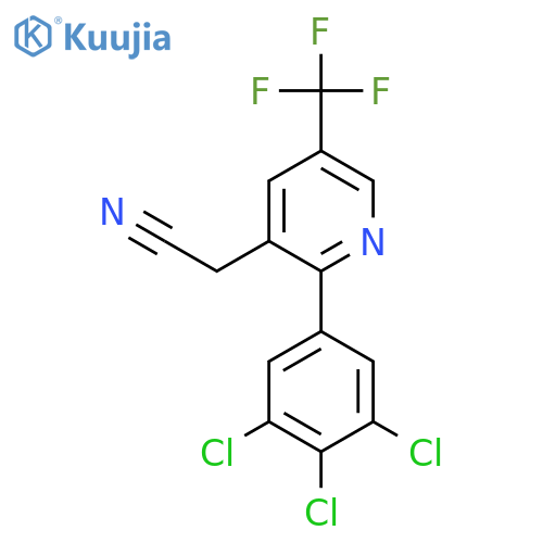 2-(3,4,5-Trichlorophenyl)-5-(trifluoromethyl)pyridine-3-acetonitrile structure
