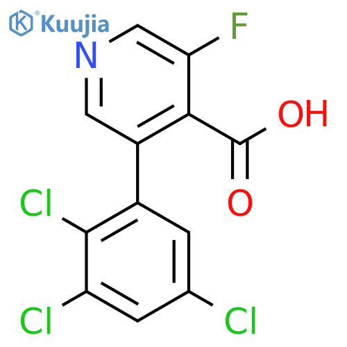 3-Fluoro-5-(2,3,5-trichlorophenyl)isonicotinic acid structure