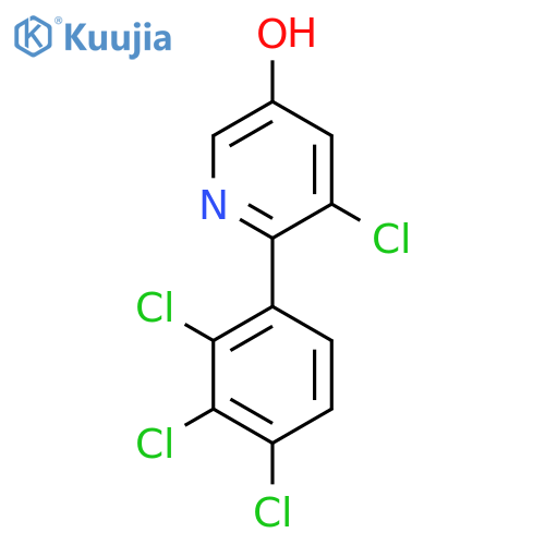 3-Chloro-5-hydroxy-2-(2,3,4-trichlorophenyl)pyridine structure
