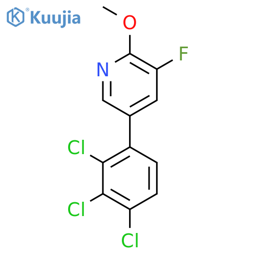 3-Fluoro-2-methoxy-5-(2,3,4-trichlorophenyl)pyridine structure