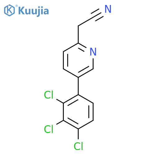 5-(2,3,4-Trichlorophenyl)pyridine-2-acetonitrile structure