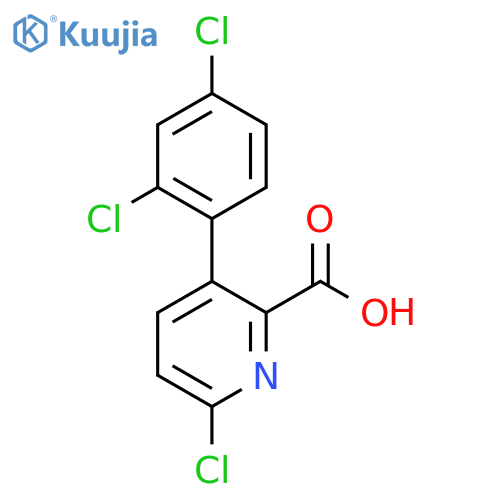 6-Chloro-3-(2,4-dichlorophenyl)picolinic acid structure