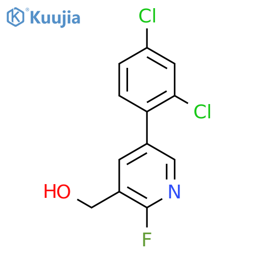 5-(2,4-Dichlorophenyl)-2-fluoropyridine-3-methanol structure