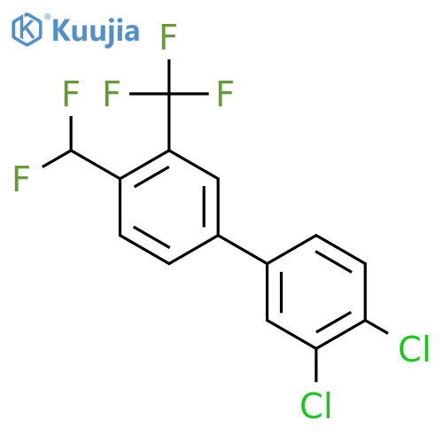 3,4-Dichloro-4'-difluoromethyl-3'-trifluoromethyl-biphenyl structure