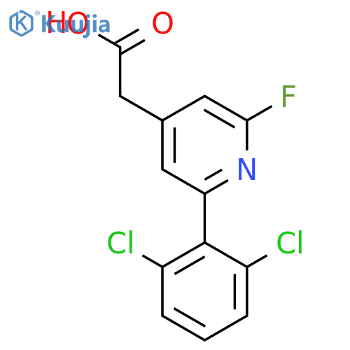 2-(2,6-Dichlorophenyl)-6-fluoropyridine-4-acetic acid structure