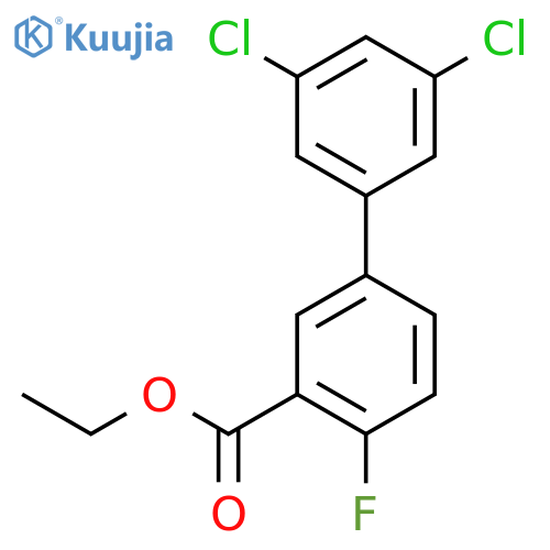 3',5'-Dichloro-4-fluoro-biphenyl-3-carboxylic acid ethyl ester structure