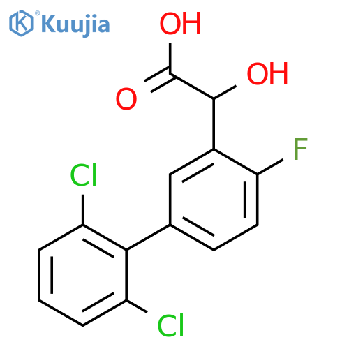 Hydroxy-(2',6'-dichloro-4-fluoro-biphenyl-3-yl)-acetic acid structure