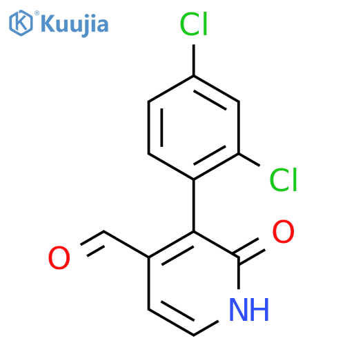 3-(2,4-Dichlorophenyl)-2-hydroxyisonicotinaldehyde structure