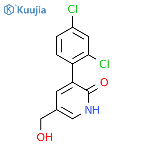 3-(2,4-Dichlorophenyl)-2-hydroxypyridine-5-methanol structure