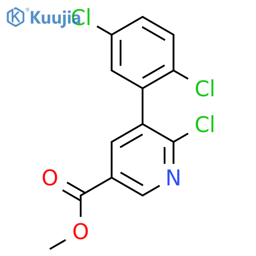 Methyl 6-chloro-5-(2,5-dichlorophenyl)nicotinate structure