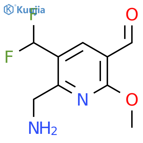 2-(Aminomethyl)-3-(difluoromethyl)-6-methoxypyridine-5-carboxaldehyde structure