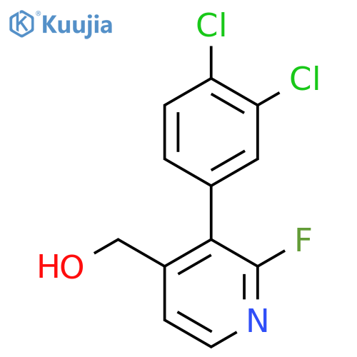 3-(3,4-Dichlorophenyl)-2-fluoropyridine-4-methanol structure
