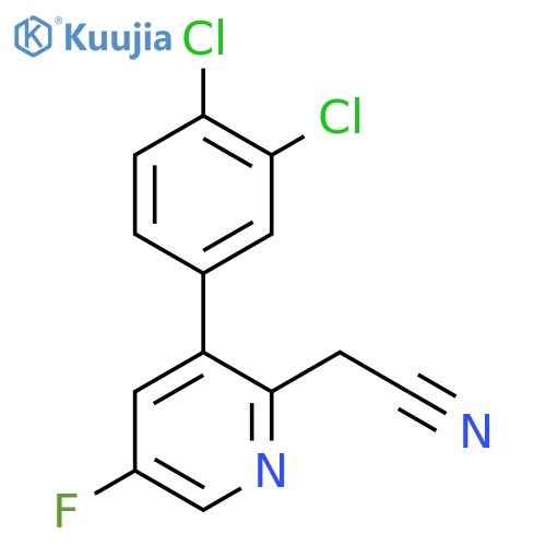 3-(3,4-Dichlorophenyl)-5-fluoropyridine-2-acetonitrile structure