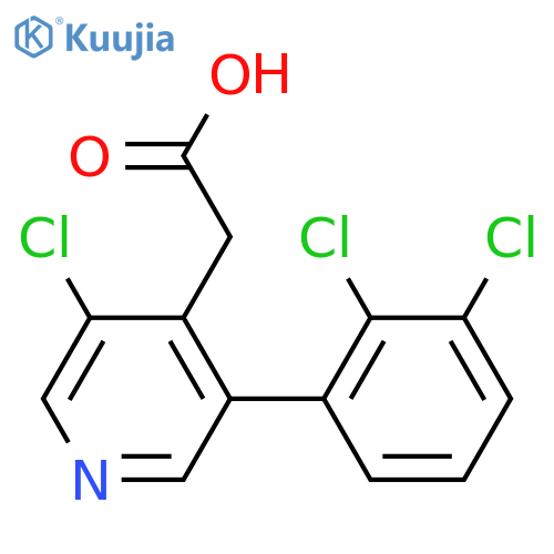 3-Chloro-5-(2,3-dichlorophenyl)pyridine-4-acetic acid structure
