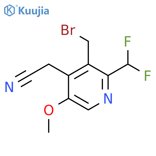 3-(Bromomethyl)-2-(difluoromethyl)-5-methoxypyridine-4-acetonitrile structure