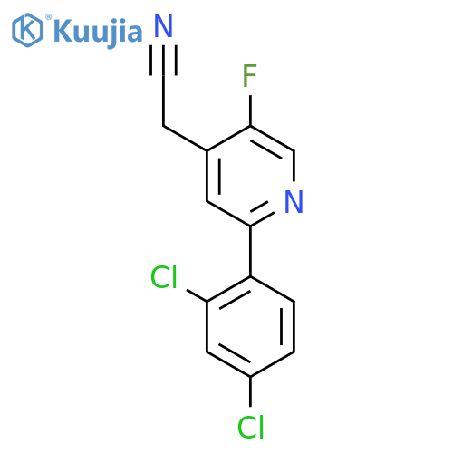 2-(2,4-Dichlorophenyl)-5-fluoropyridine-4-acetonitrile structure