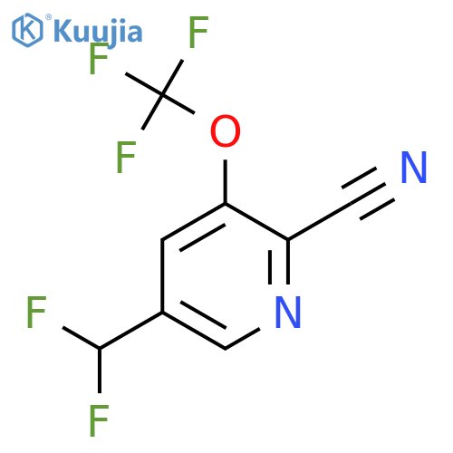 2-Cyano-5-(difluoromethyl)-3-(trifluoromethoxy)pyridine structure