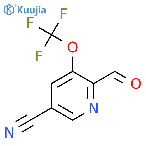 5-Cyano-3-(trifluoromethoxy)pyridine-2-carboxaldehyde structure
