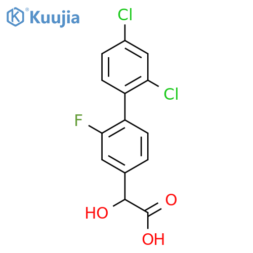 Hydroxy-(2',4'-dichloro-2-fluoro-biphenyl-4-yl)-acetic acid structure