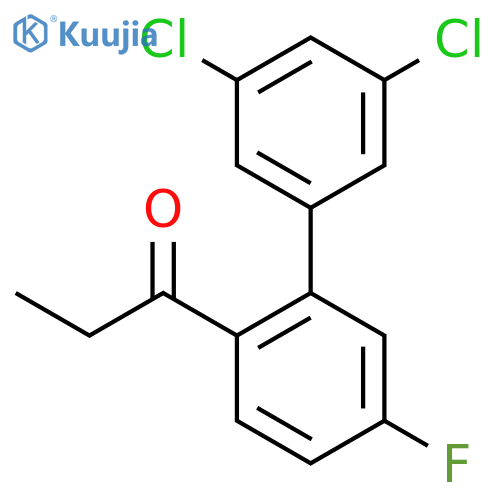 1-(3',5'-Dichloro-5-fluoro-biphenyl-2-yl)-propan-1-one structure
