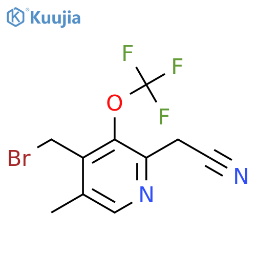 4-(Bromomethyl)-5-methyl-3-(trifluoromethoxy)pyridine-2-acetonitrile structure